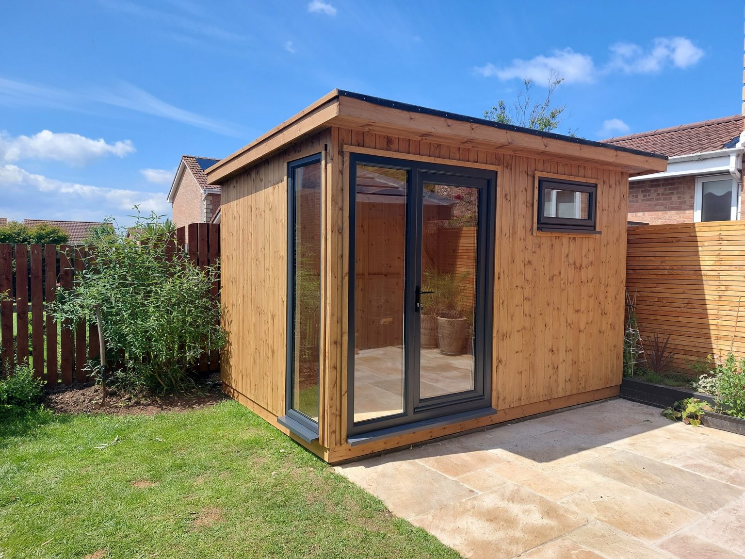 Home office with upvc windows and door