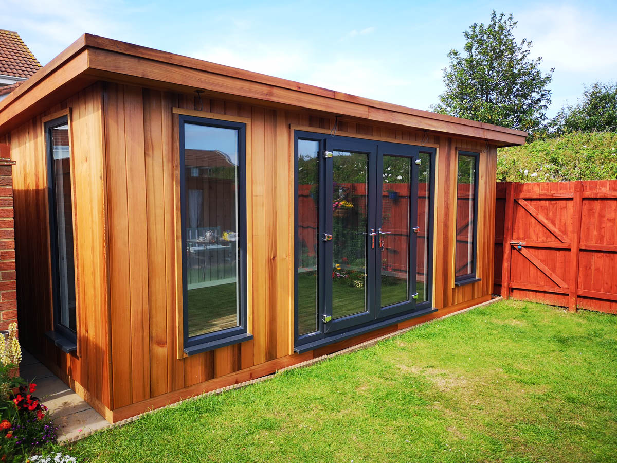 Cedar clad garden room