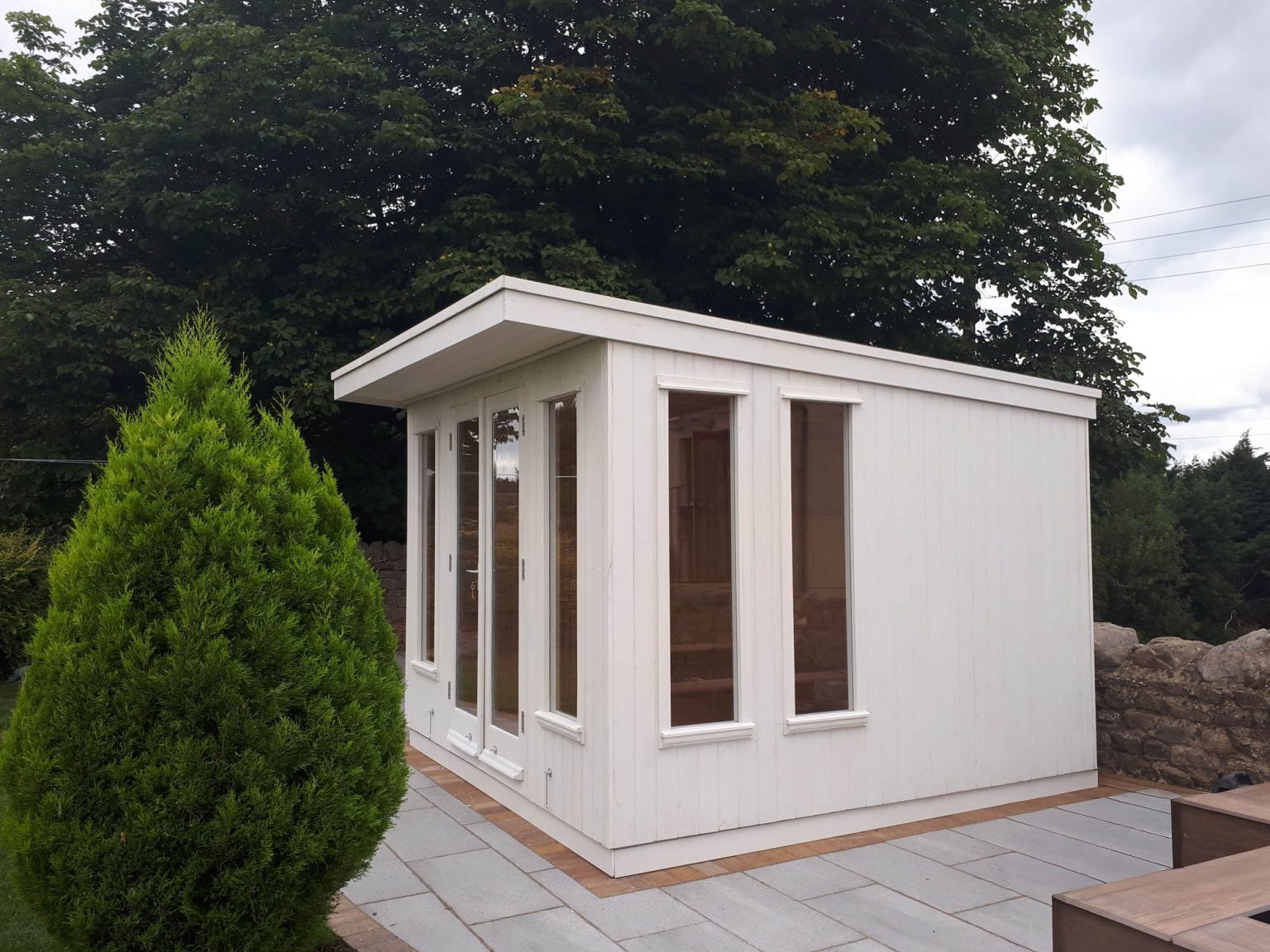 Garden room pent roof