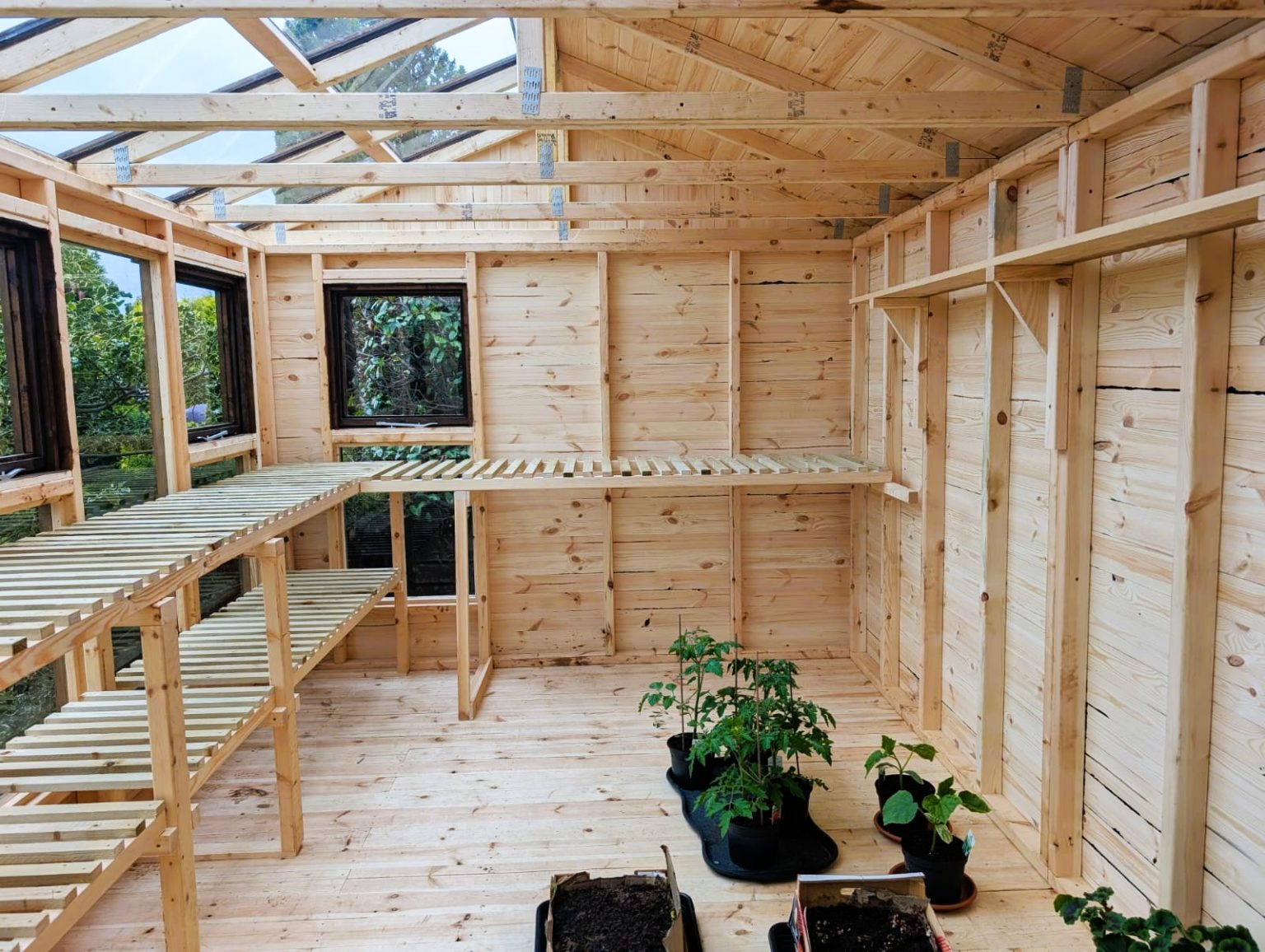Timber frame greenhouse