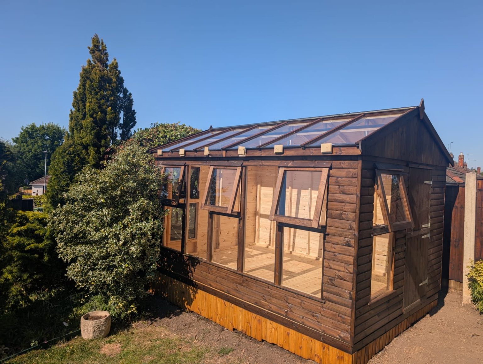 Timber frame greenhouse
