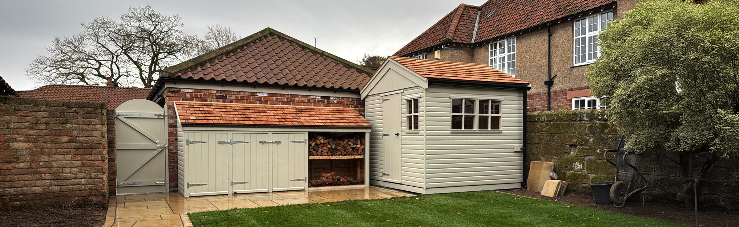 sheds log stores and workshops